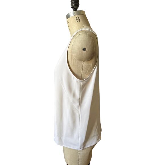 Cuyana White Silk Tank Shirt Size Large - Picture 2 of 5